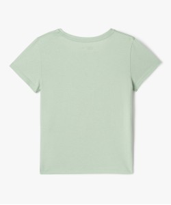 Tee-shirt manches courtes à motif fille